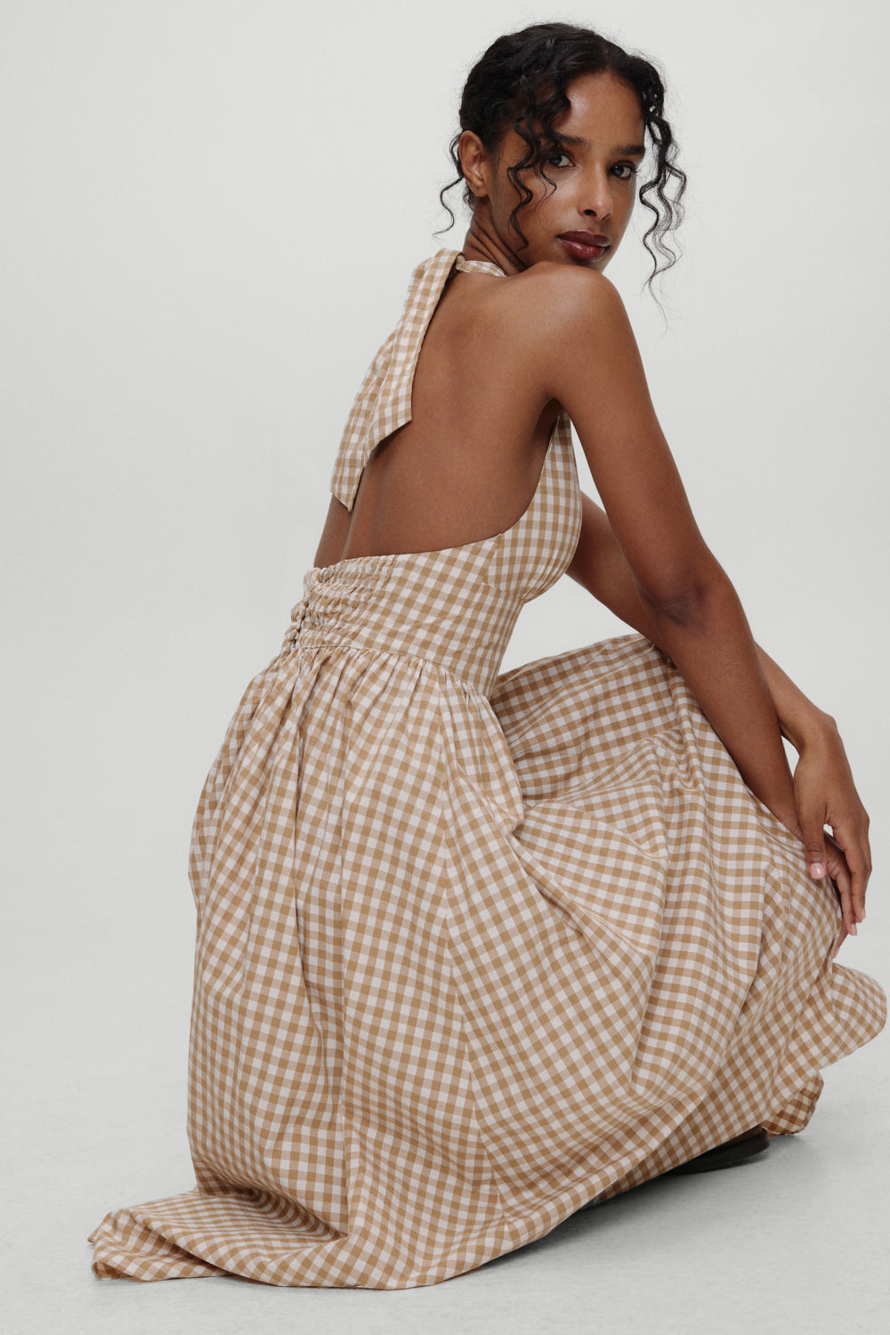 x BELLA HADID Prairie Midi Dress - Rodeo Gingham Frankies Bikinis Sale
