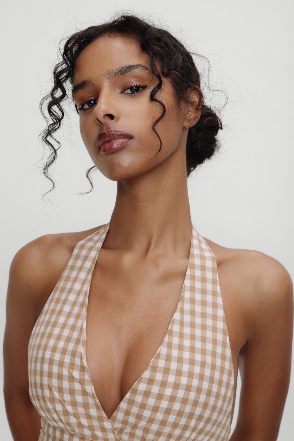 x BELLA HADID Prairie Midi Dress - Rodeo Gingham Frankies Bikinis Sale
