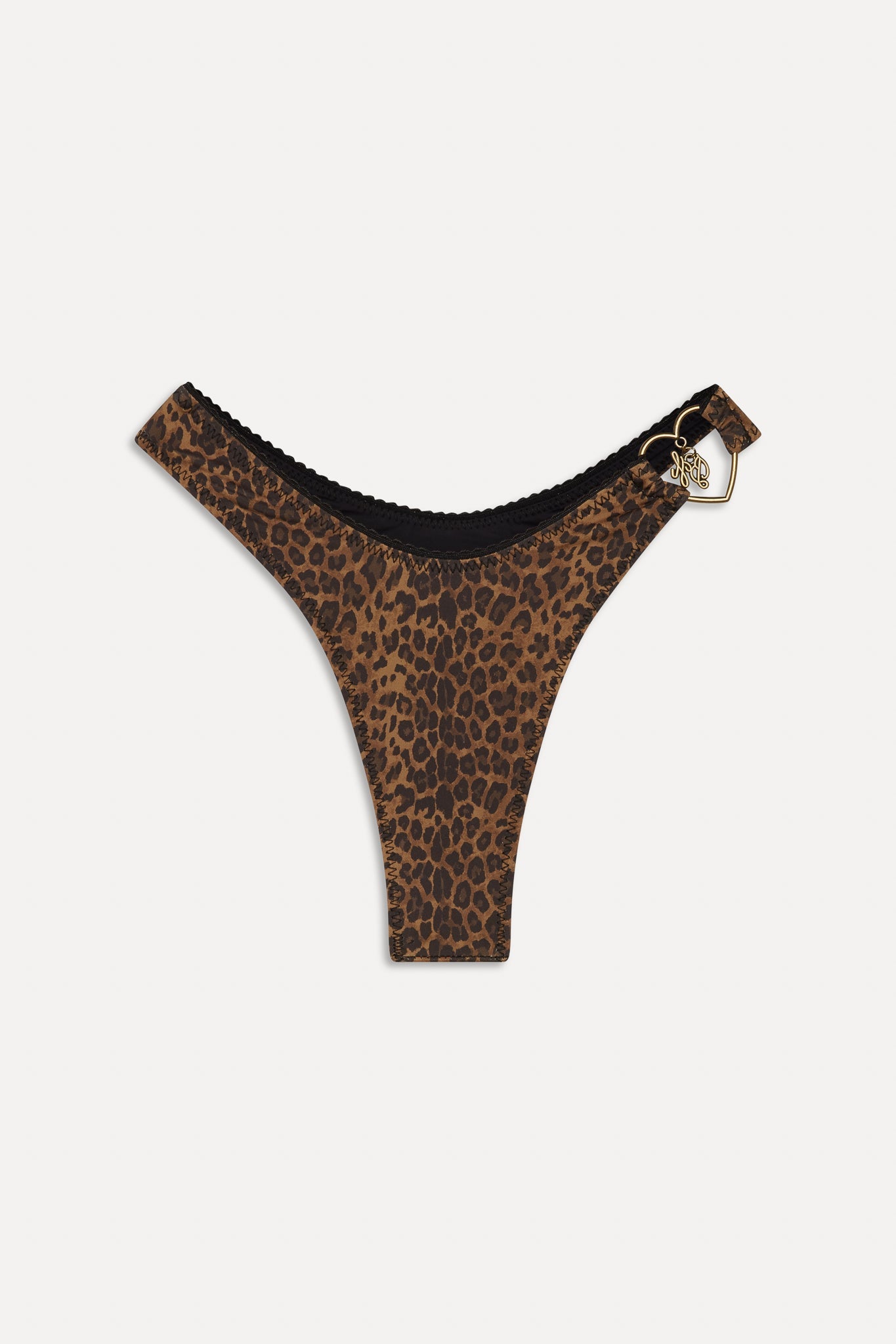 x BELLA HADID Full Moon Bikini Bottom - Lucky Leopard Frankies Bikinis Discount