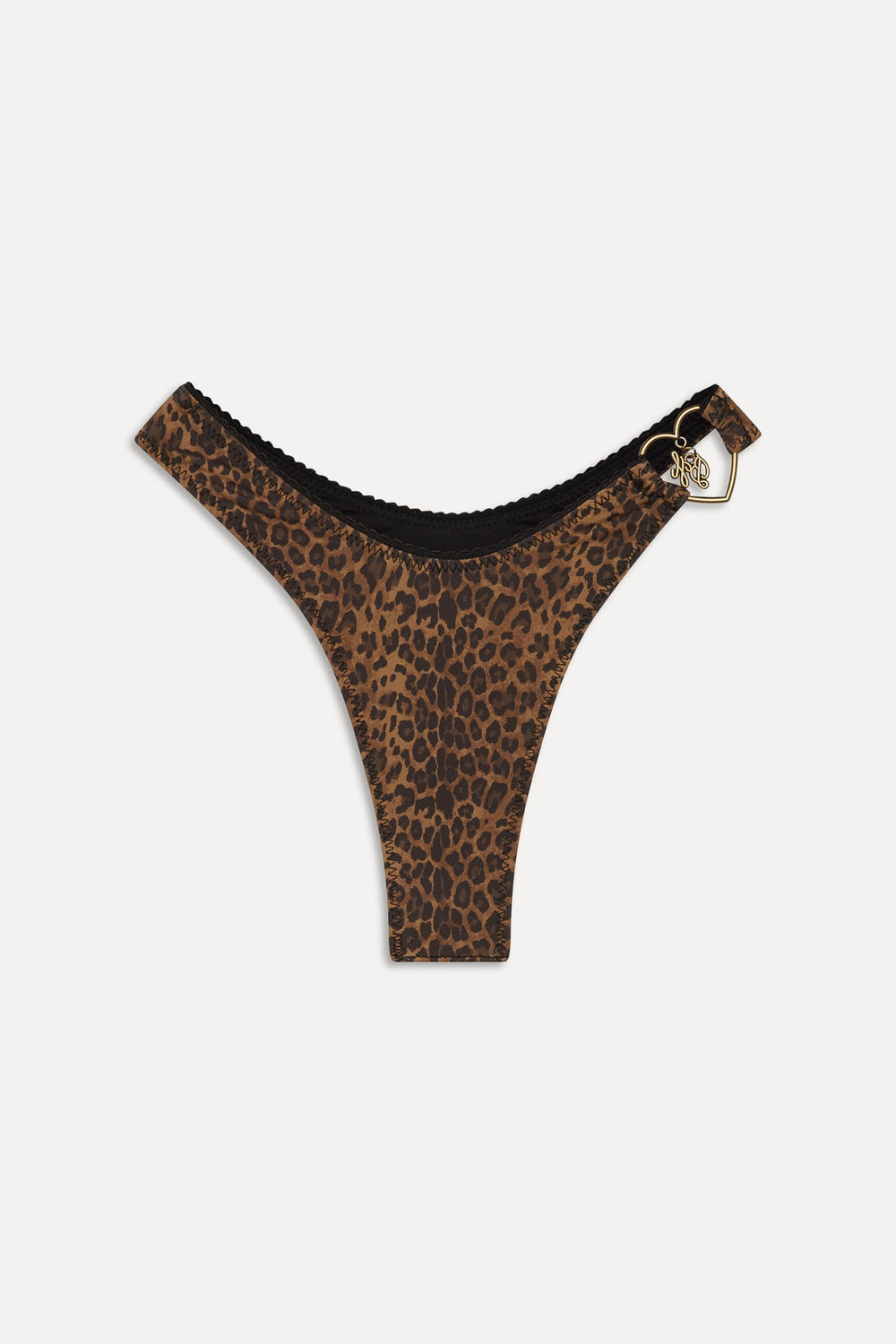 x BELLA HADID Full Moon Bikini Bottom - Lucky Leopard Frankies Bikinis Discount