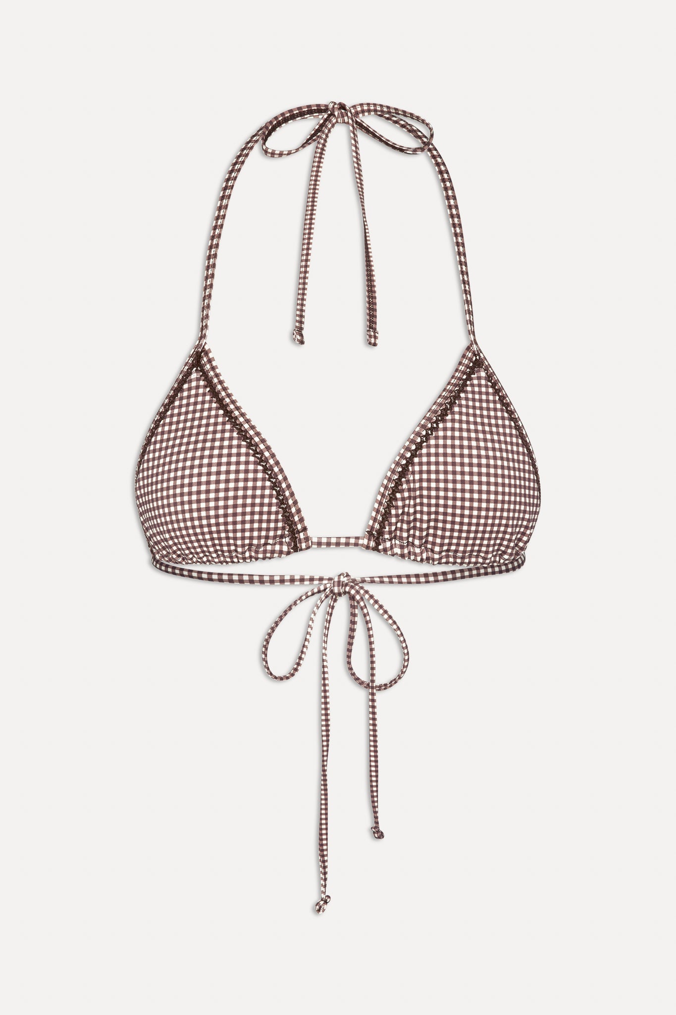 x BELLA HADID Nick Triangle Bikini Top - Dream Gingham Frankies Bikinis Online
