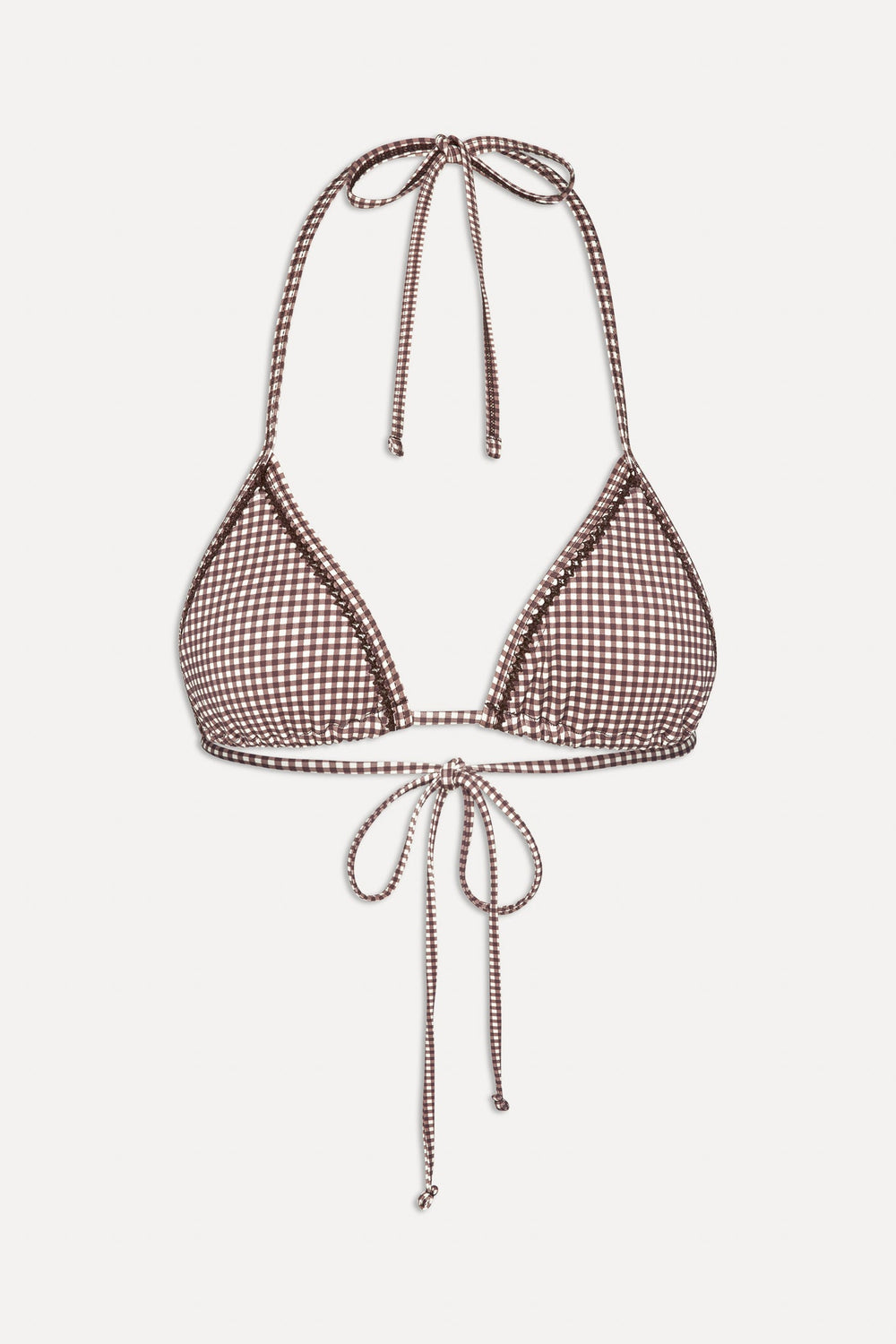 x BELLA HADID Nick Triangle Bikini Top - Dream Gingham Frankies Bikinis Online