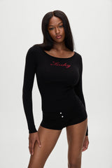 x BELLA HADID Theo Knit Sweater - Lone Star Black Frankies Bikinis Outlet