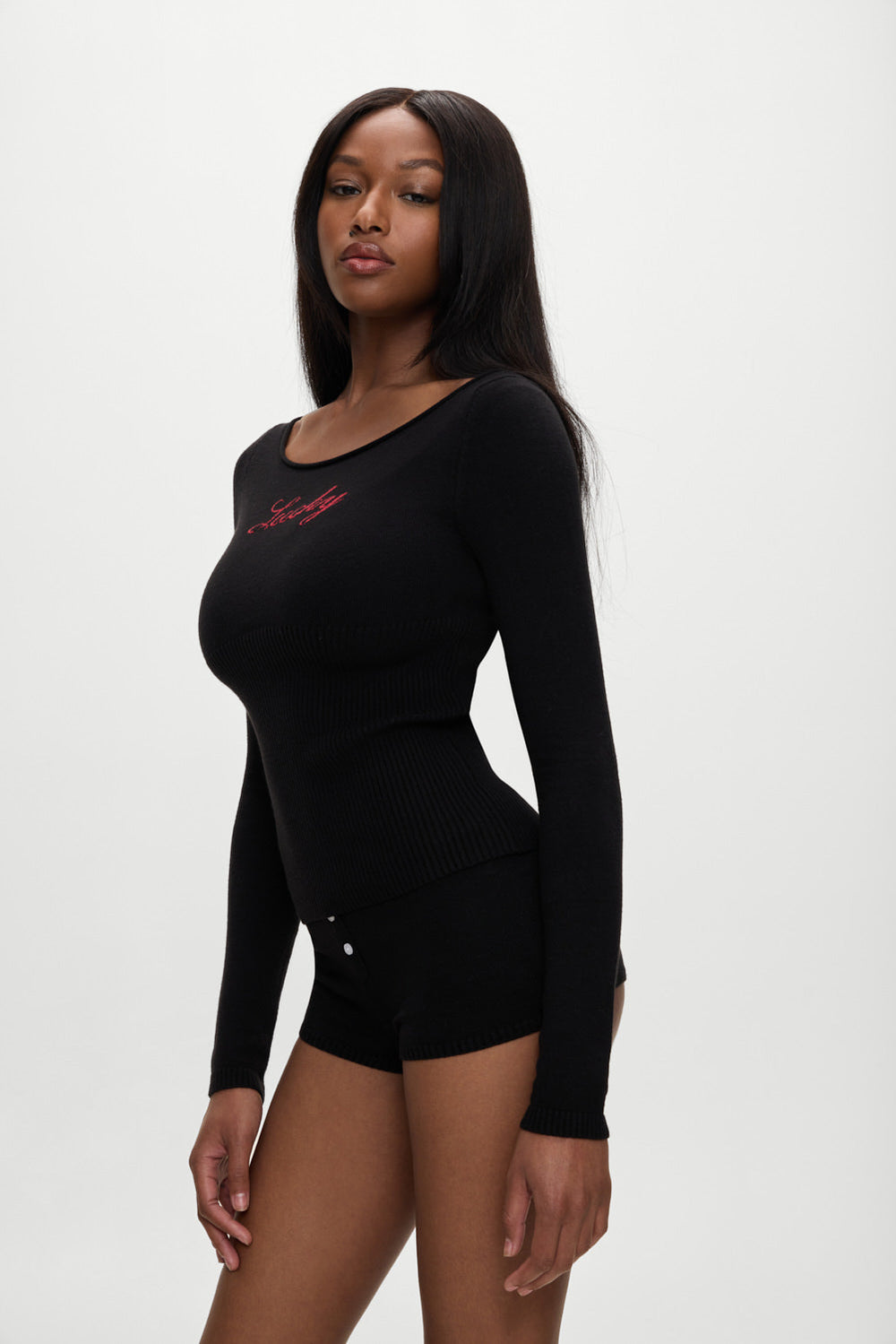 x BELLA HADID Theo Knit Sweater - Lone Star Black Frankies Bikinis Outlet