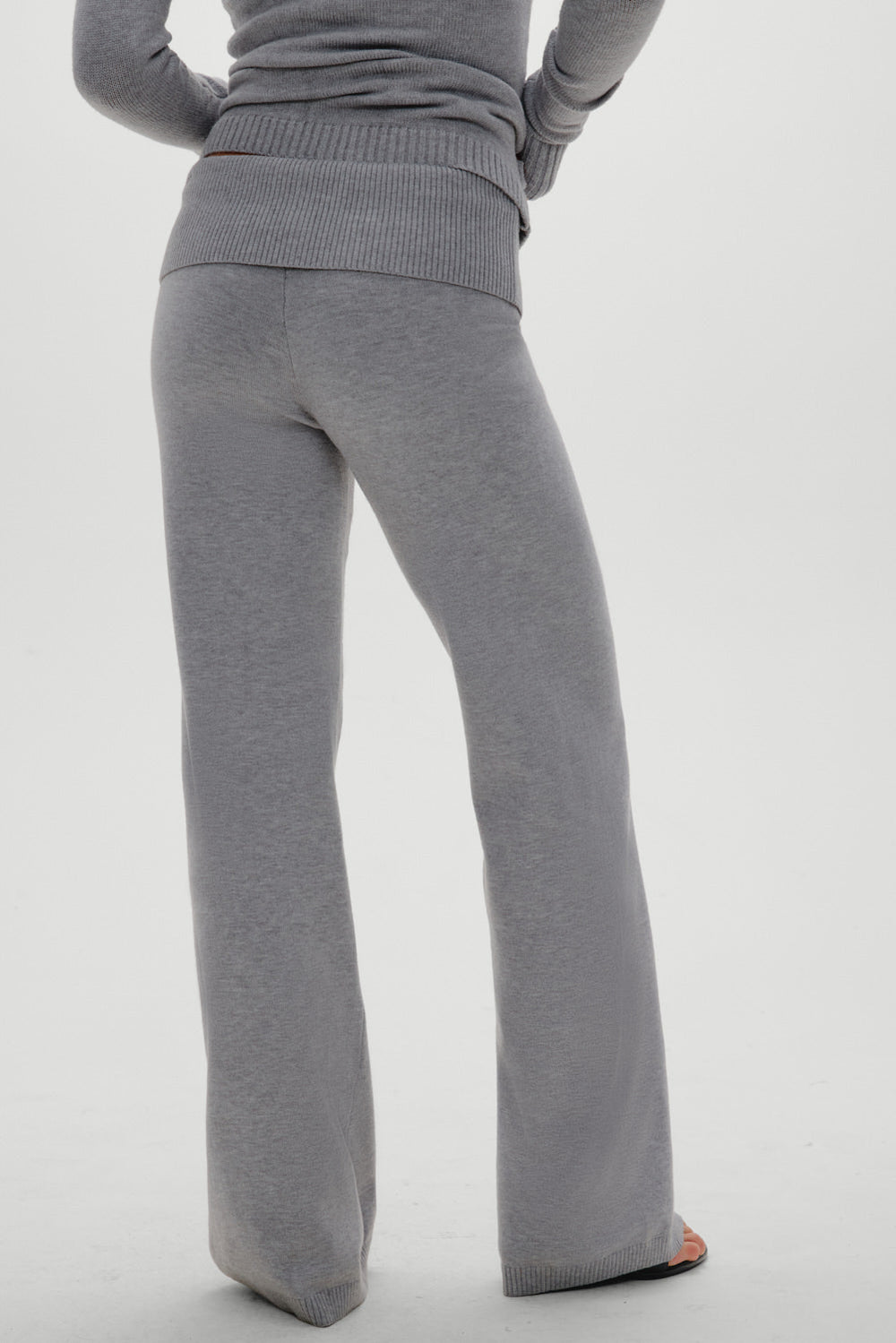 Dawson Knit Fold Over Pants - Cloud Cover Frankies Bikinis Outlet