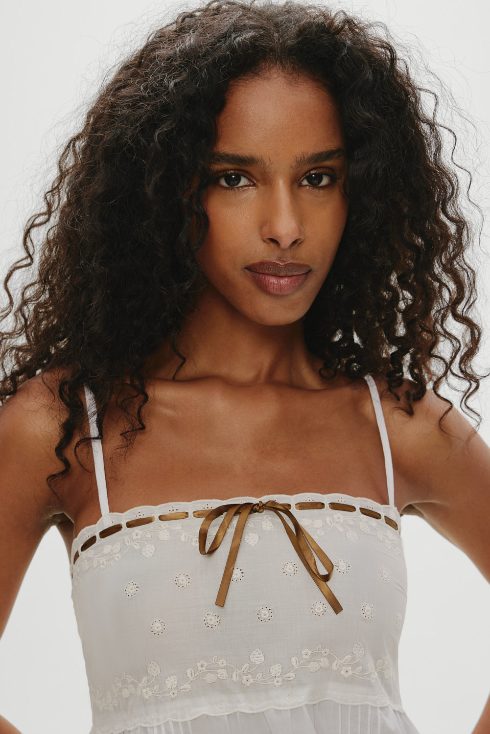 Paris Cotton Babydoll Dress - Daisy White Frankies Bikinis Discount