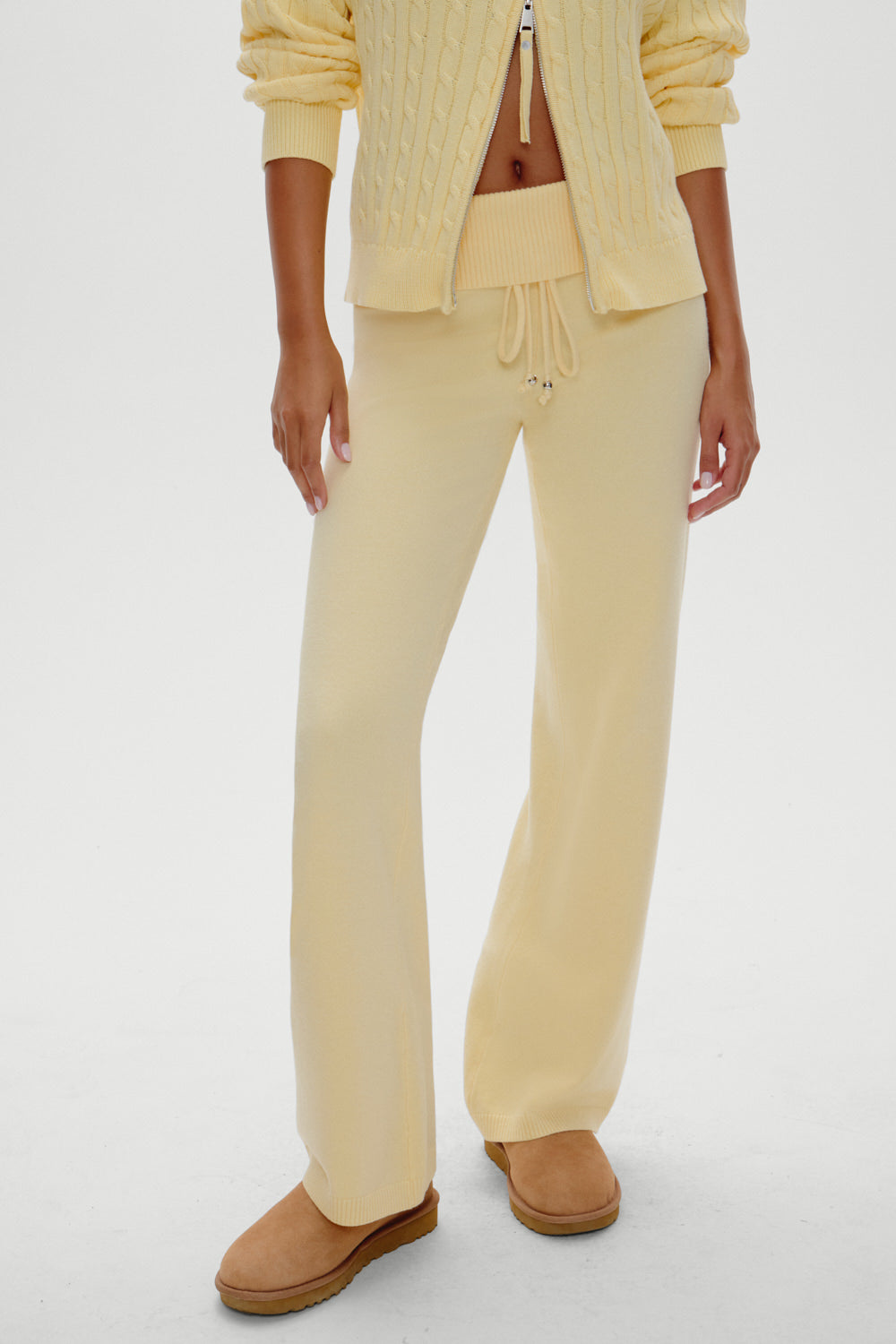 Dawson Knit Fold Over Pants - Vanilla Sugar Frankies Bikinis Sale