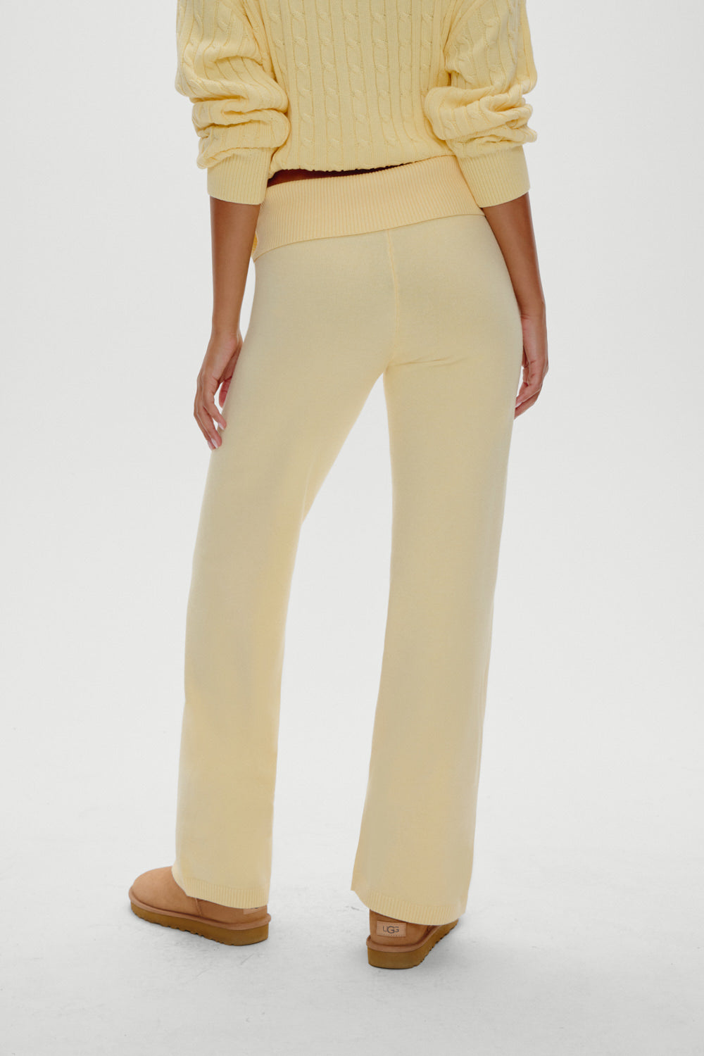 Dawson Knit Fold Over Pants - Vanilla Sugar Frankies Bikinis Sale