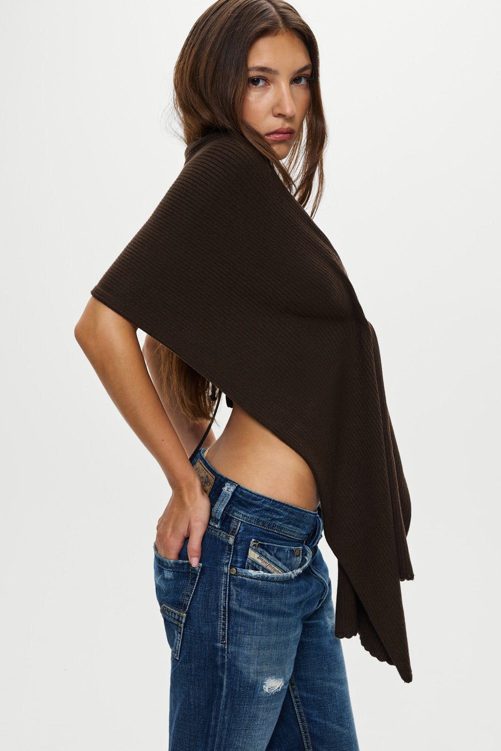 Snug Knit Scarf - Chocolate Brown Frankies Bikinis Online Shop