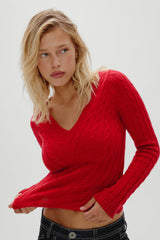 Kit V Neck Knit Sweater - Heartstrings Frankies Bikinis Discount