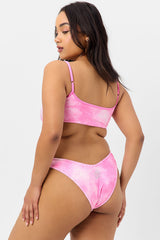 Dallas Terry Bralette Bikini Top - Distorted Pink Dye Frankies Bikinis Online