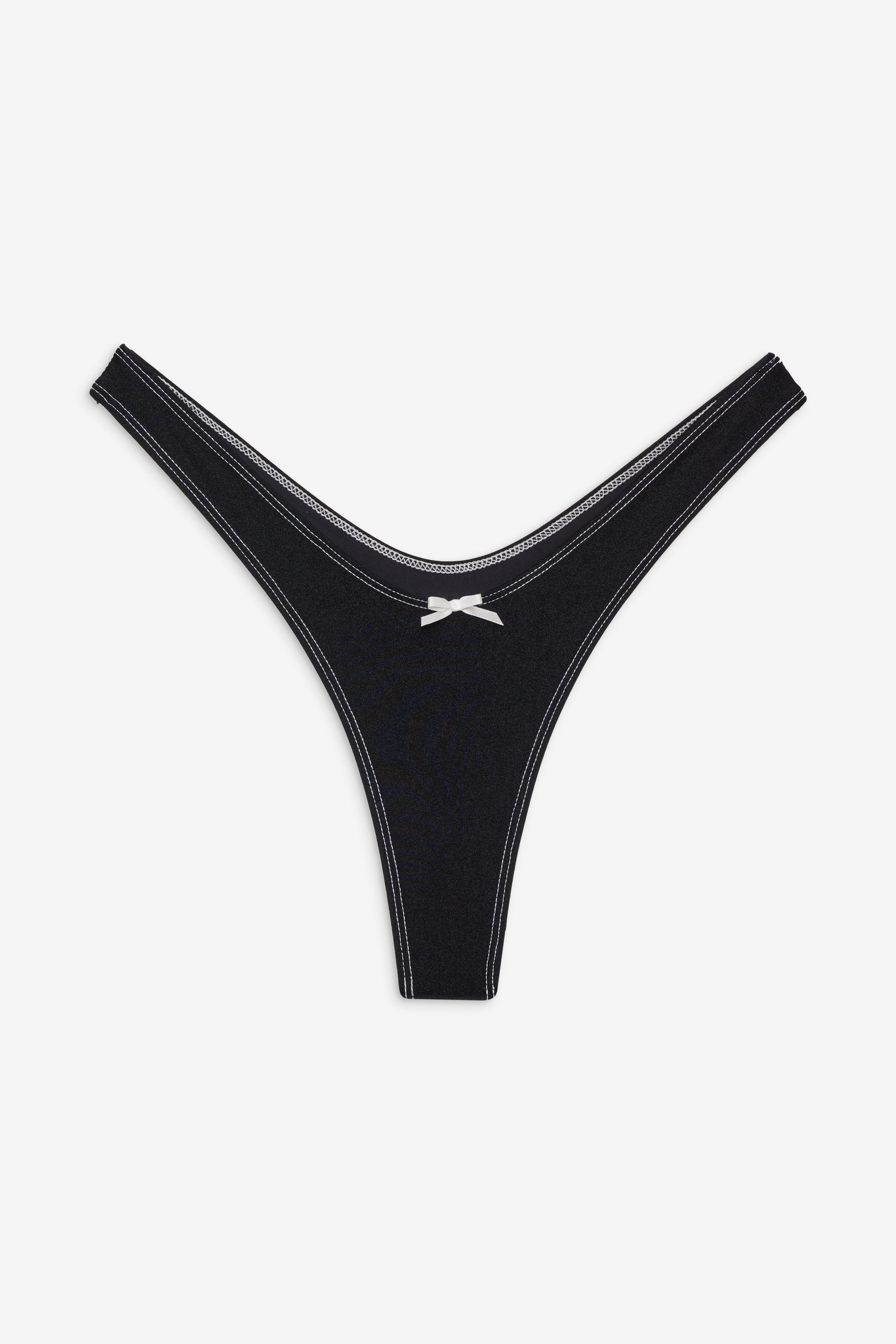 Full Moon Micro Bikini Bottom - Black Shine Frankies Bikinis Sale