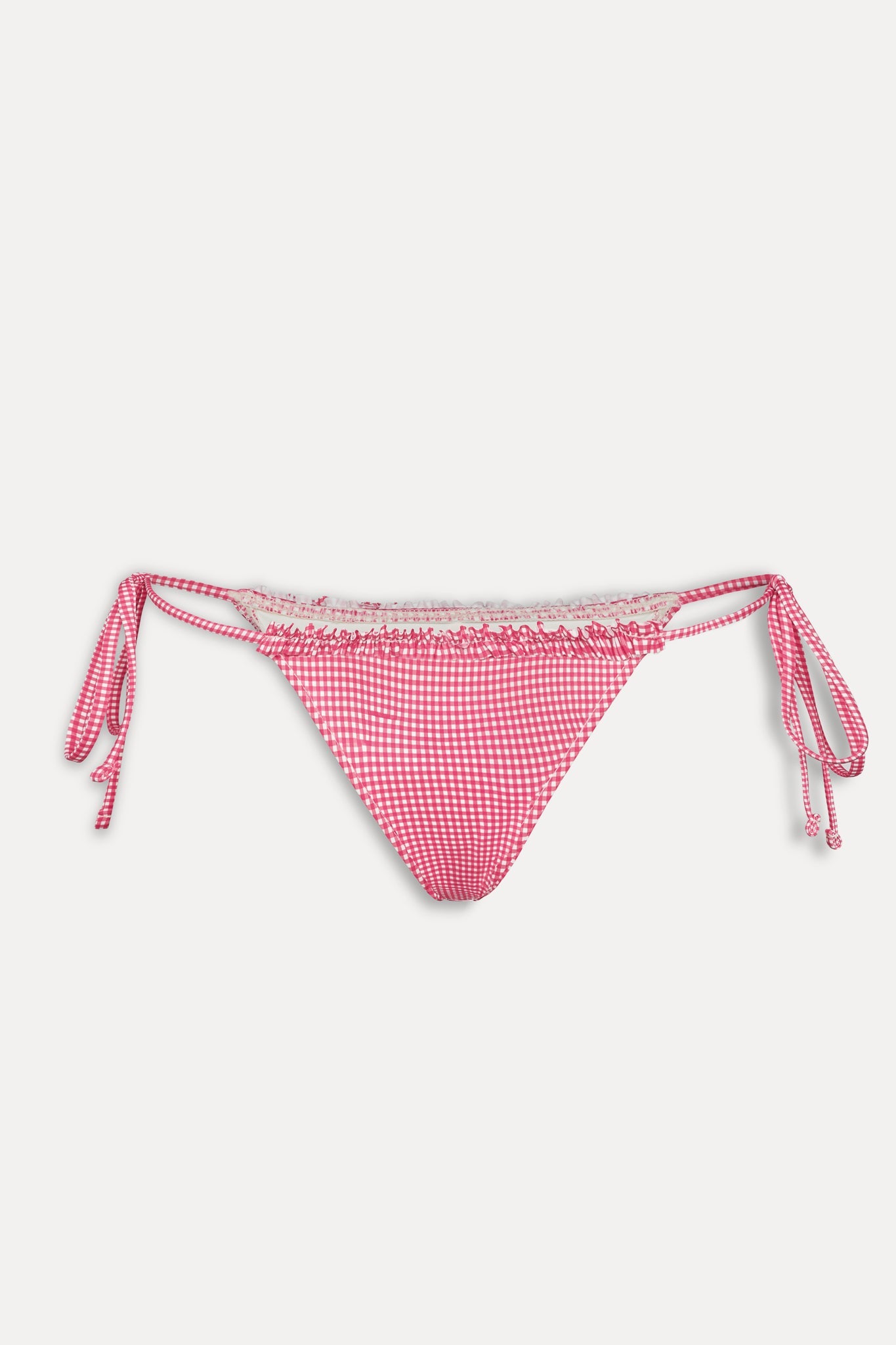 Divine Skimpy String Bikini Bottom - Ladybug Gingham Frankies Bikinis Online