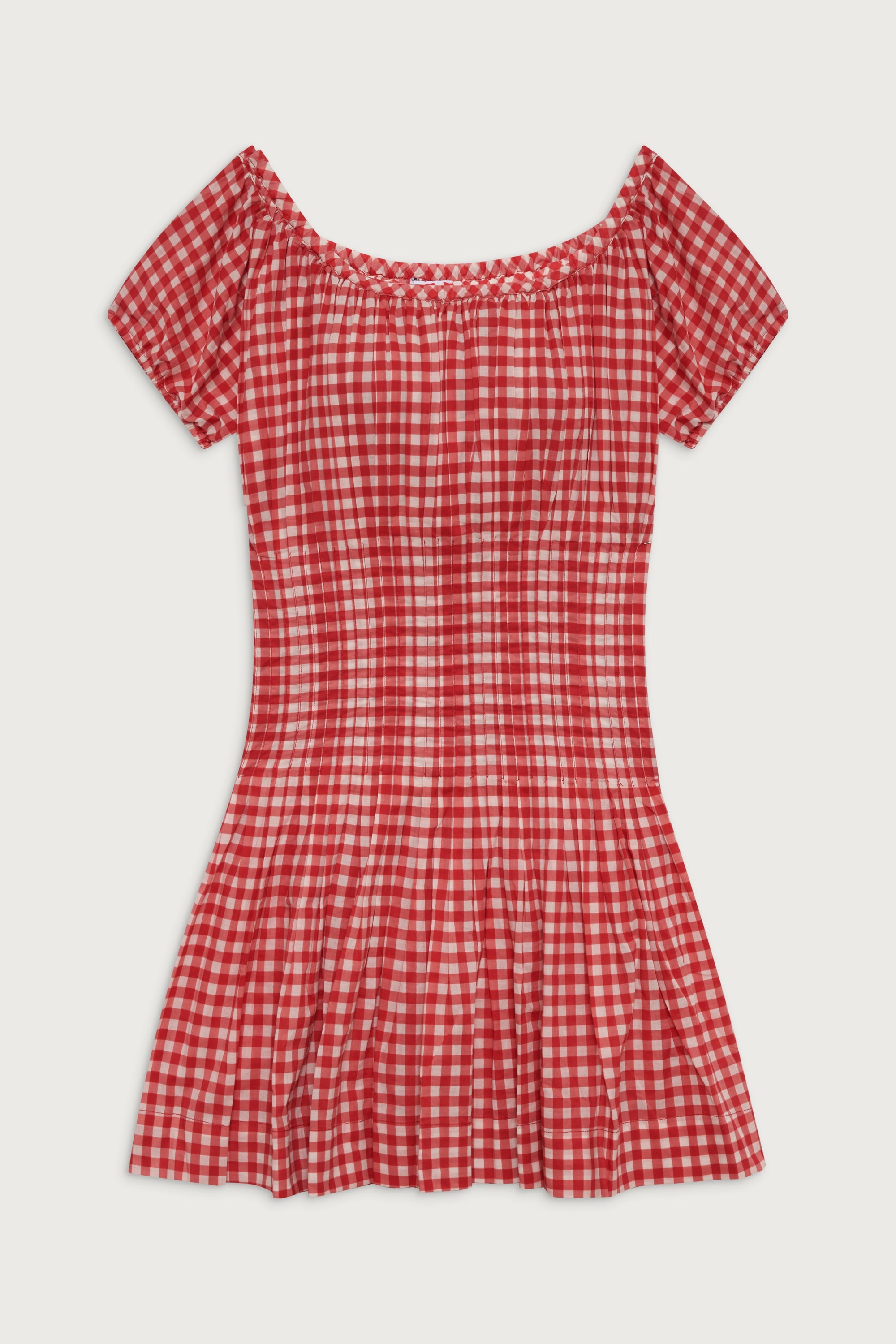 Sadie Gingham Mini Dress - Cherry Gingham Frankies Bikinis Discount
