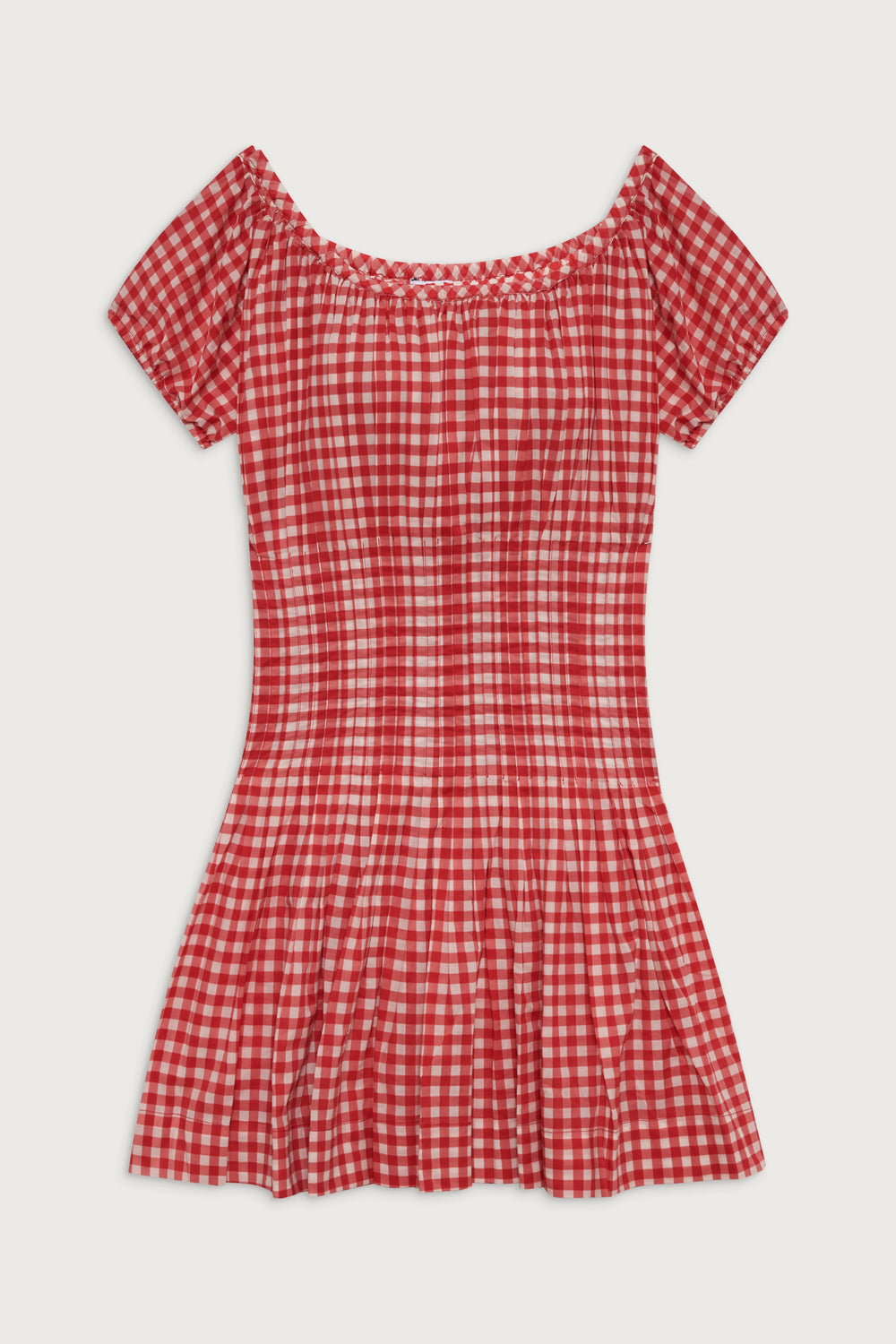 Sadie Gingham Mini Dress - Cherry Gingham Frankies Bikinis Discount