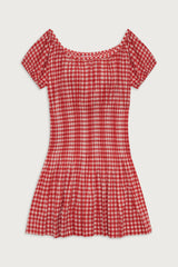 Sadie Gingham Mini Dress - Cherry Gingham Frankies Bikinis Discount