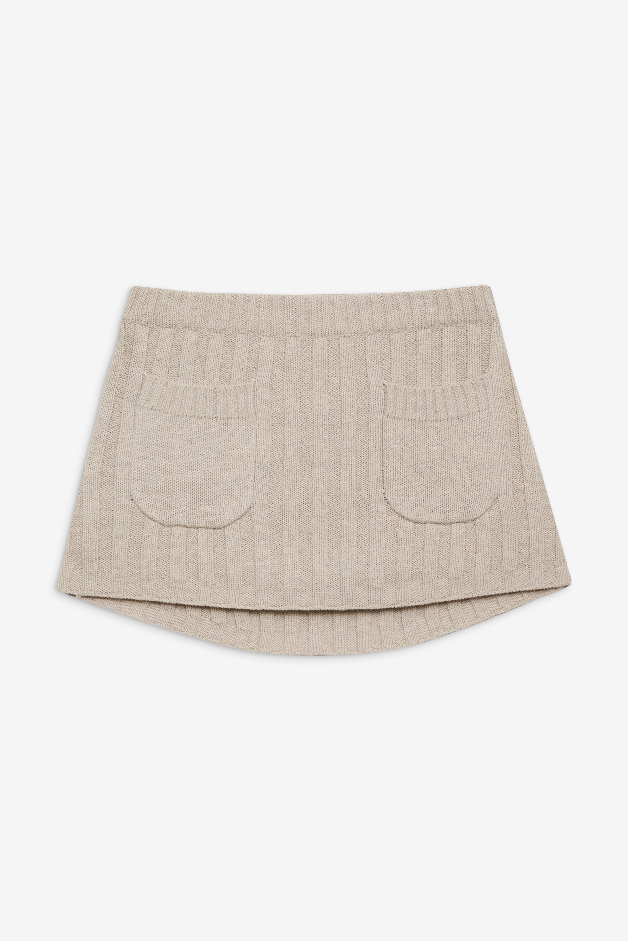 Ashton Knit Mini Skort - Cream Frankies Bikinis Online