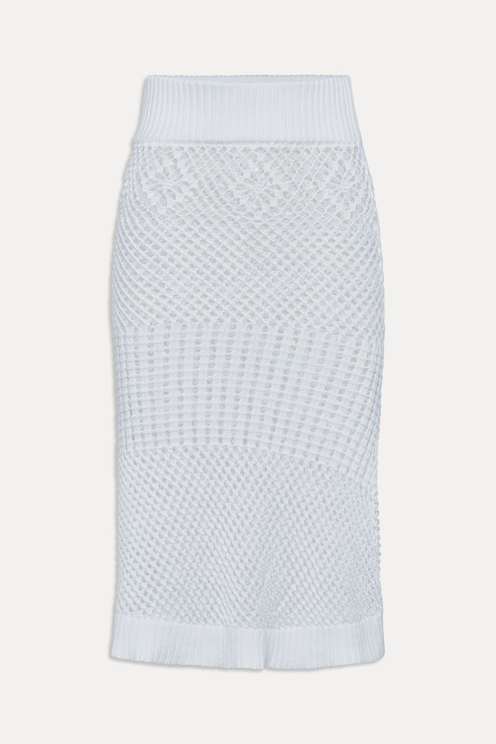 Orchard Crochet Midi Skirt - White Frankies Bikinis Discount