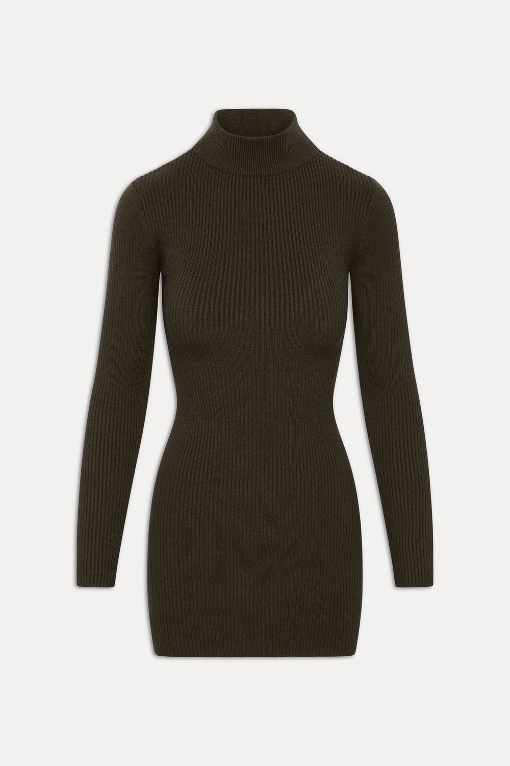 Date Night Knit Mini Dress - Chocolate Brown Frankies Bikinis Outlet