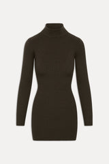 Date Night Knit Mini Dress - Chocolate Brown Frankies Bikinis Outlet