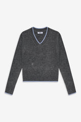 Brentwood V Neck Sweater - Winter Sky Frankies Bikinis Online Shop