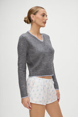 Brentwood V Neck Sweater - Winter Sky Frankies Bikinis Online Shop