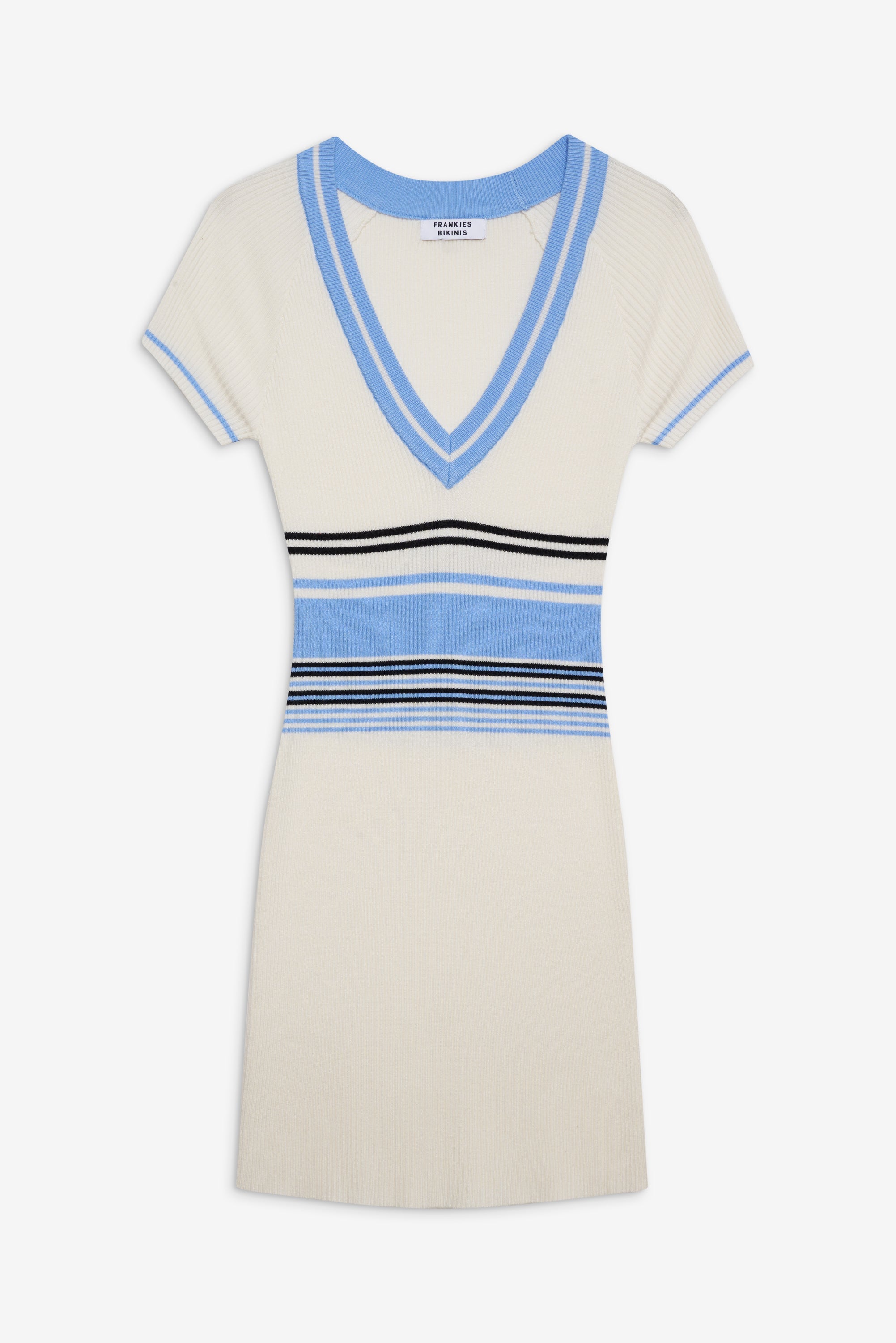 Uptown Knit Mini Dress - Hampton Stripe Frankies Bikinis Discount