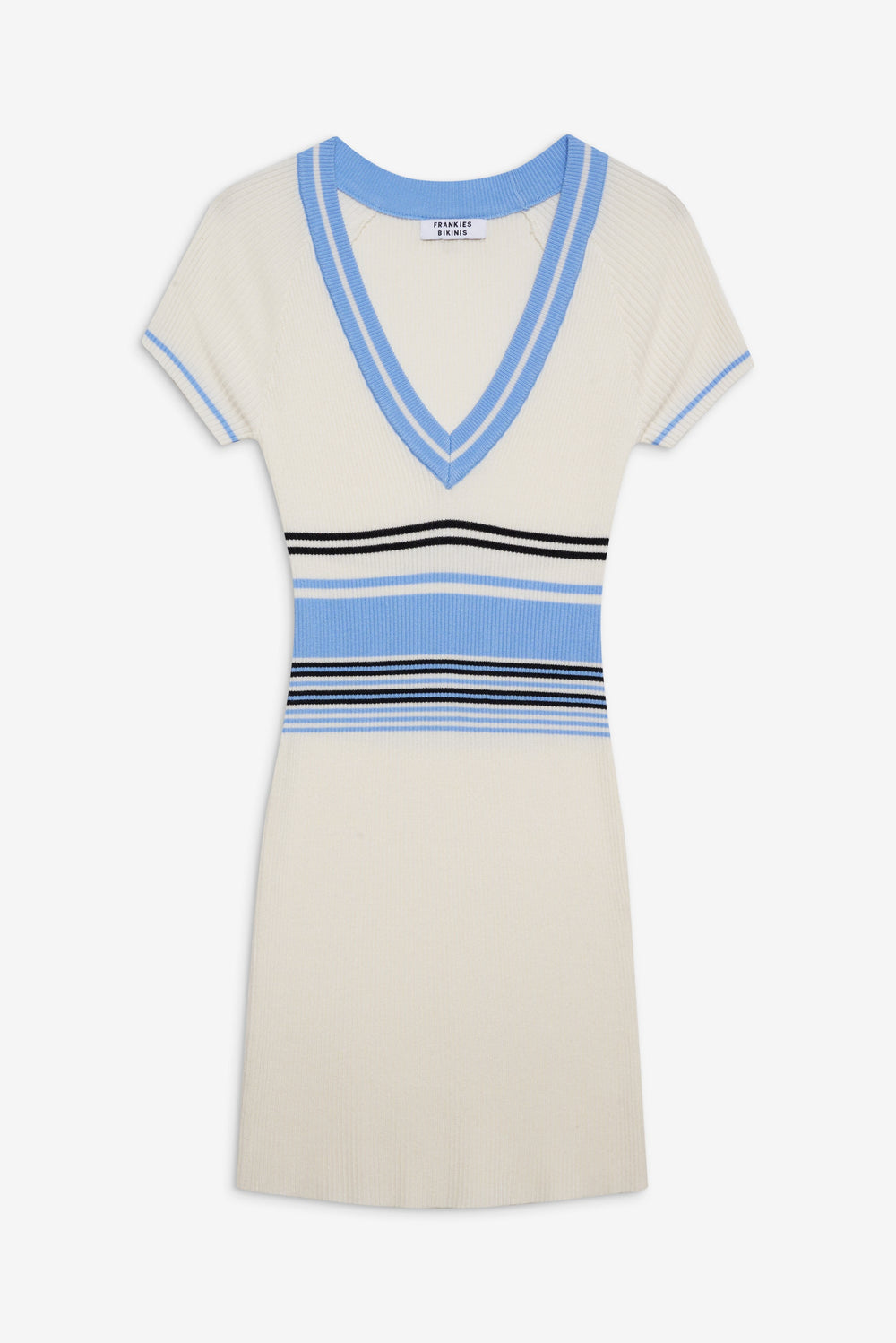 Uptown Knit Mini Dress - Hampton Stripe Frankies Bikinis Discount