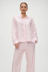 Ralph Long Sleeve Sleep Shirt - Pink Stripe Frankies Bikinis Sale