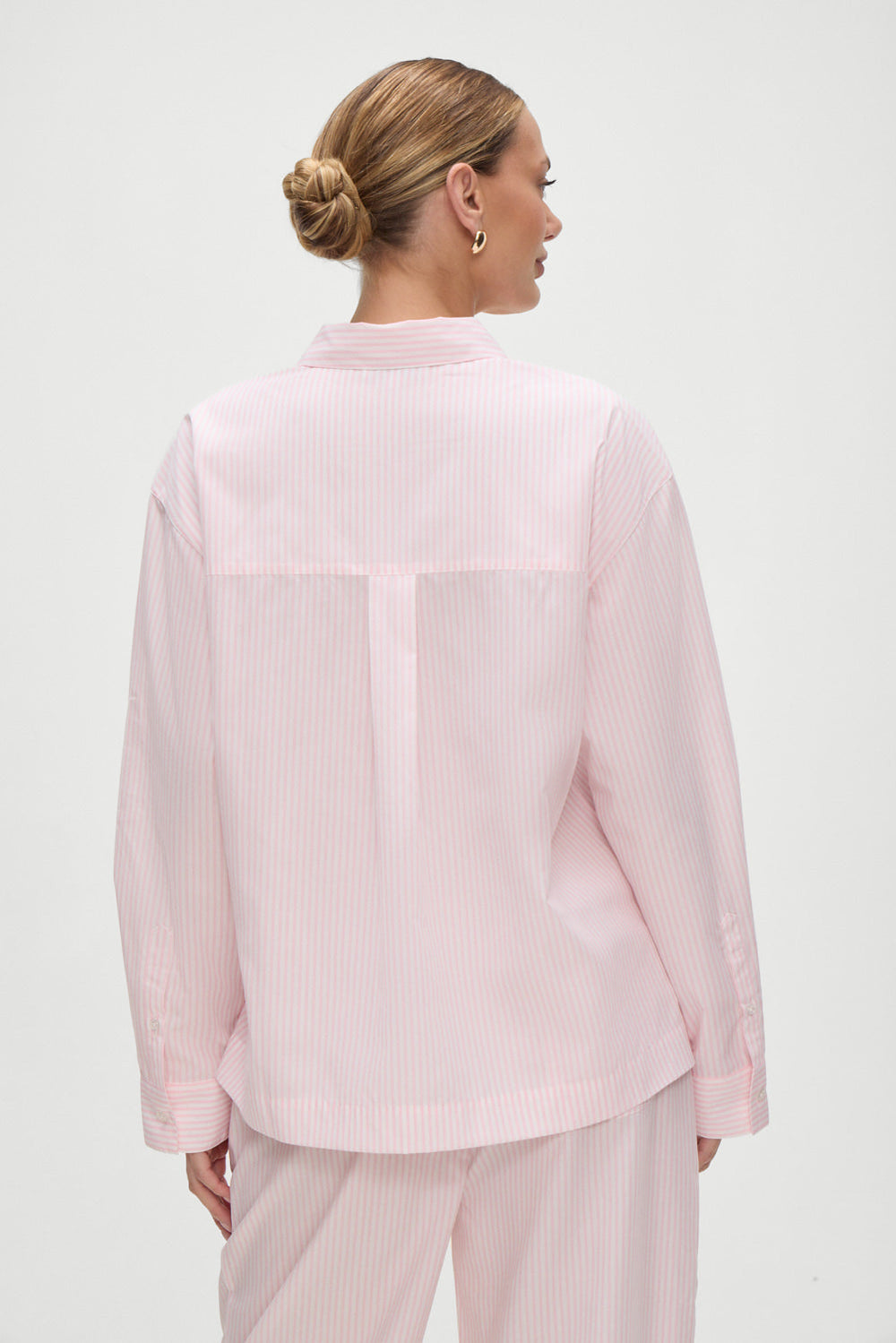 Ralph Long Sleeve Sleep Shirt - Pink Stripe Frankies Bikinis Sale