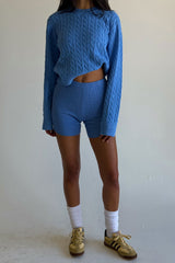Ariel Knit Shorts - Blue Moon Frankies Bikinis Discount