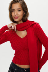 Snug Knit Scarf - Heartstrings Frankies Bikinis Discount