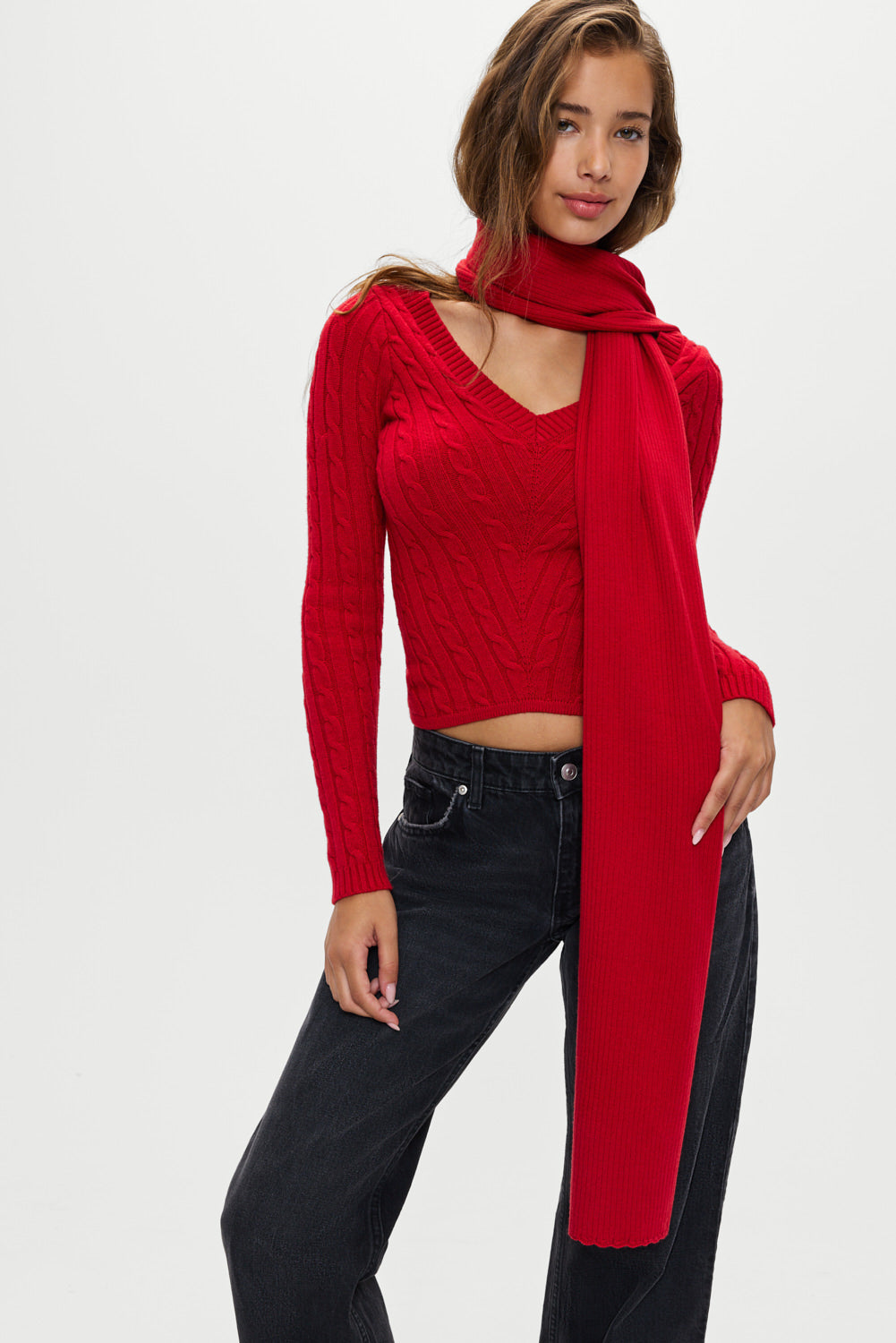 Snug Knit Scarf - Heartstrings Frankies Bikinis Discount