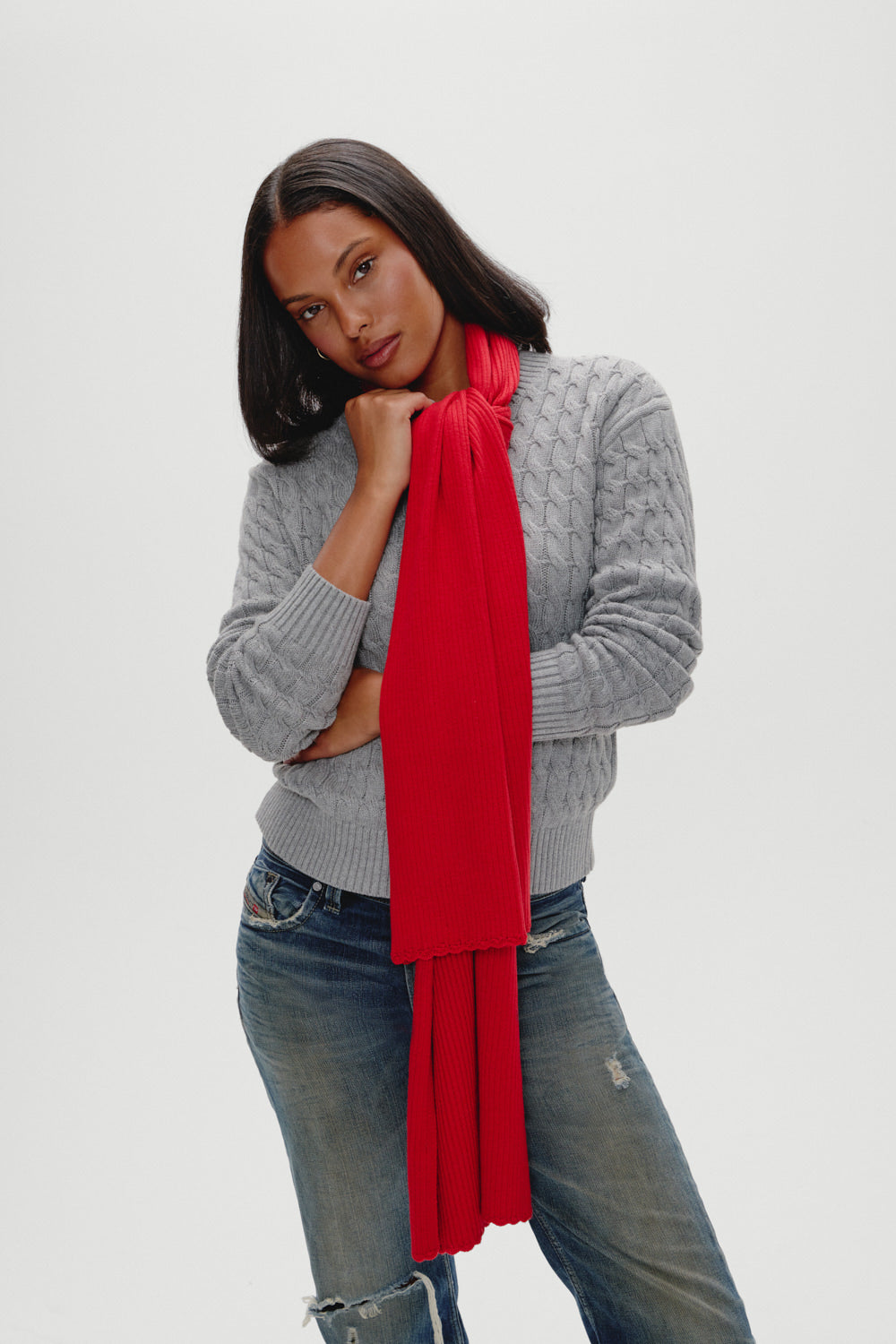 Snug Knit Scarf - Heartstrings Frankies Bikinis Discount