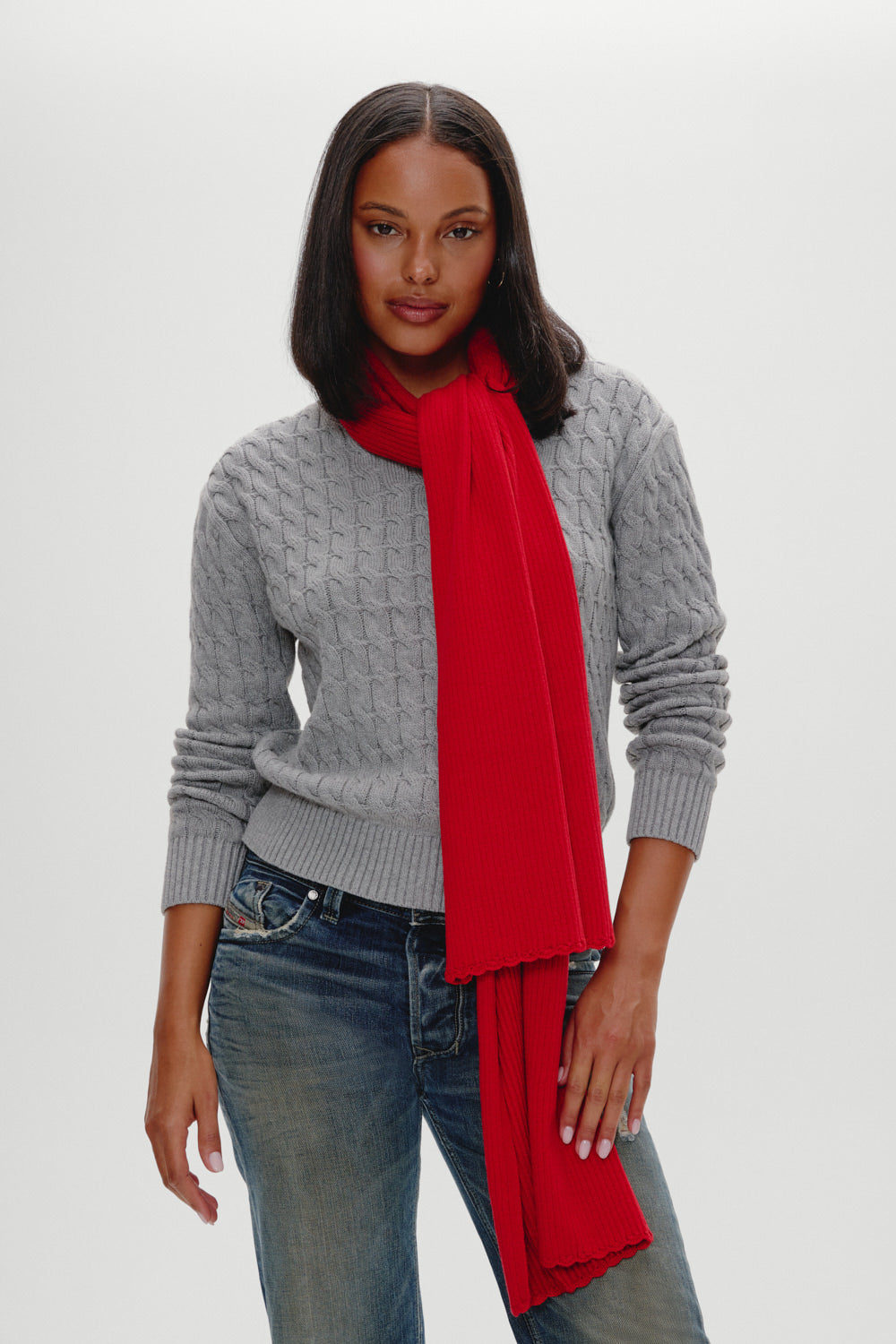 Snug Knit Scarf - Heartstrings Frankies Bikinis Discount