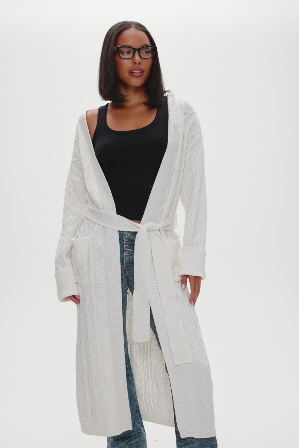 Love Story Duster Cardigan - Cloud White Frankies Bikinis Sale