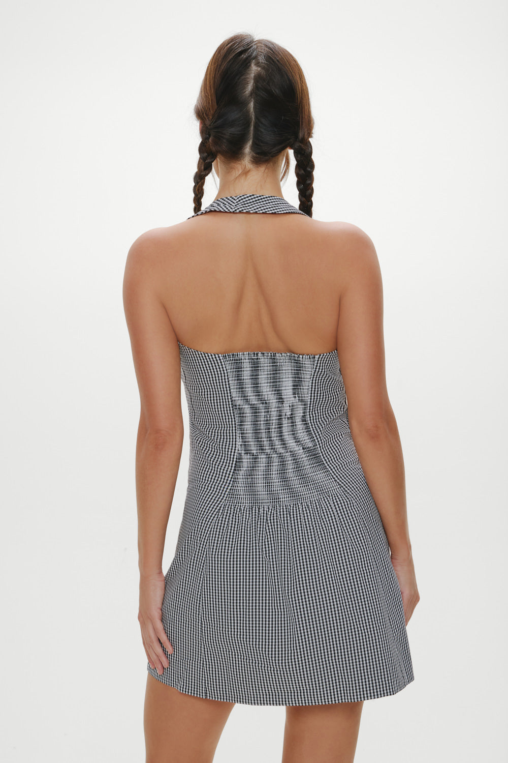 West Cotton Wrap Mini Dress - Morning Gingham Frankies Bikinis Online Shop