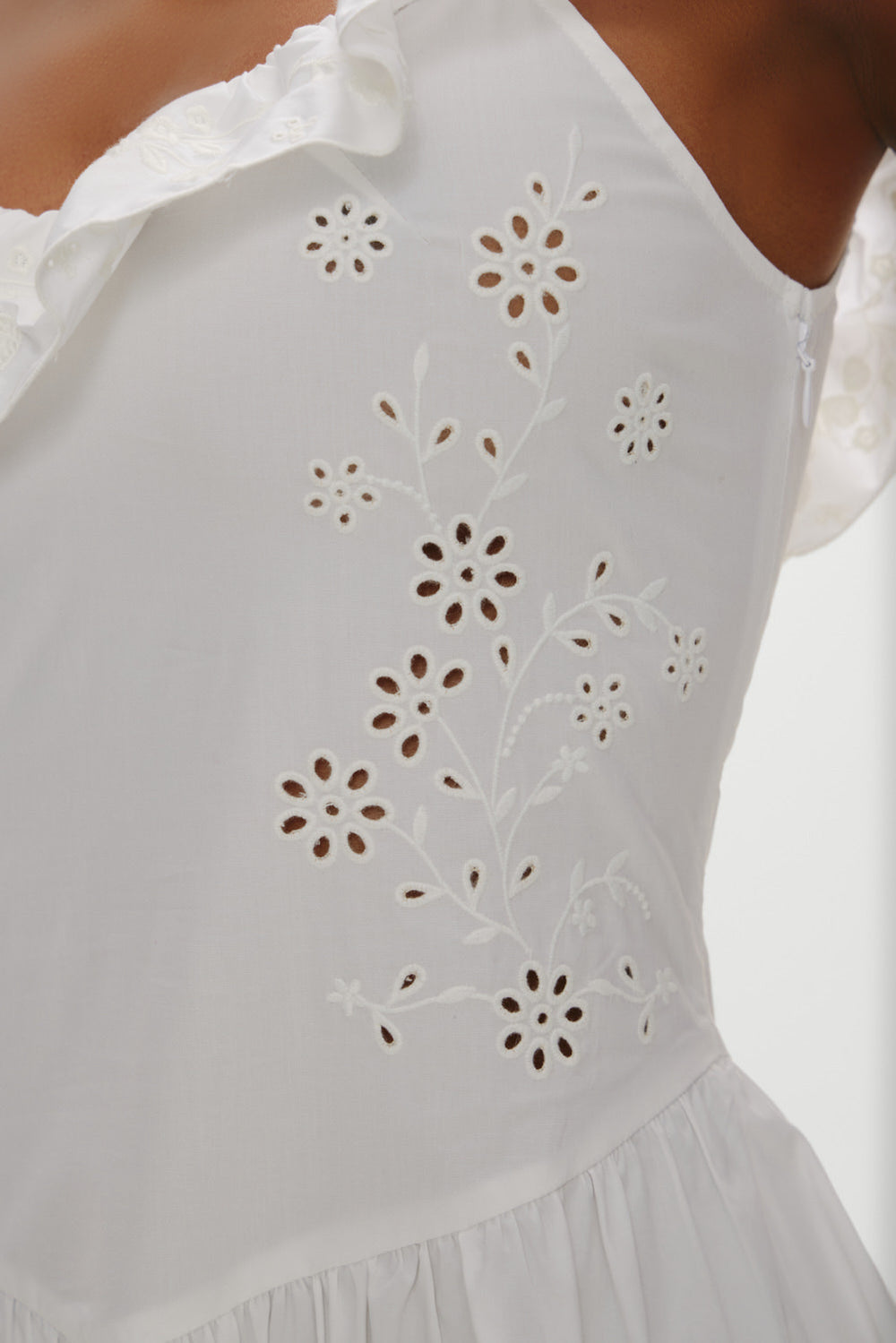 Georgia Cotton Embroidered Midi Dress - Angel's Meadow Frankies Bikinis For Sale