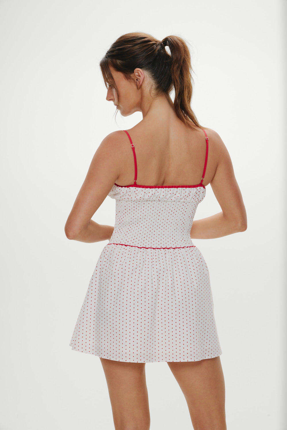 Coast Cotton Mini Dress - Red Dot Frankies Bikinis Outlet