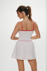 Coast Cotton Mini Dress - Red Dot Frankies Bikinis Outlet