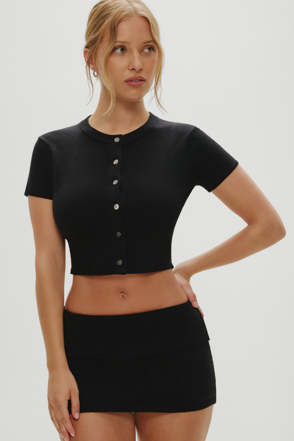 x Khy Briar Cloud Knit Skirt - Midnight Serenade Frankies Bikinis Sale