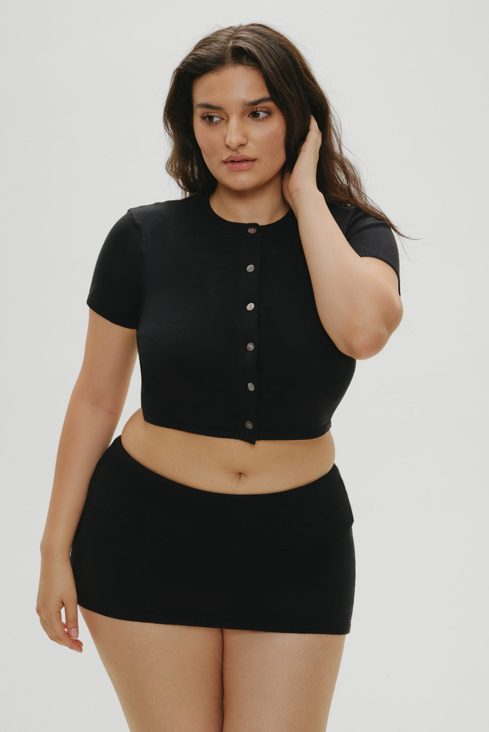 x Khy Briar Cloud Knit Skirt - Midnight Serenade Frankies Bikinis Sale