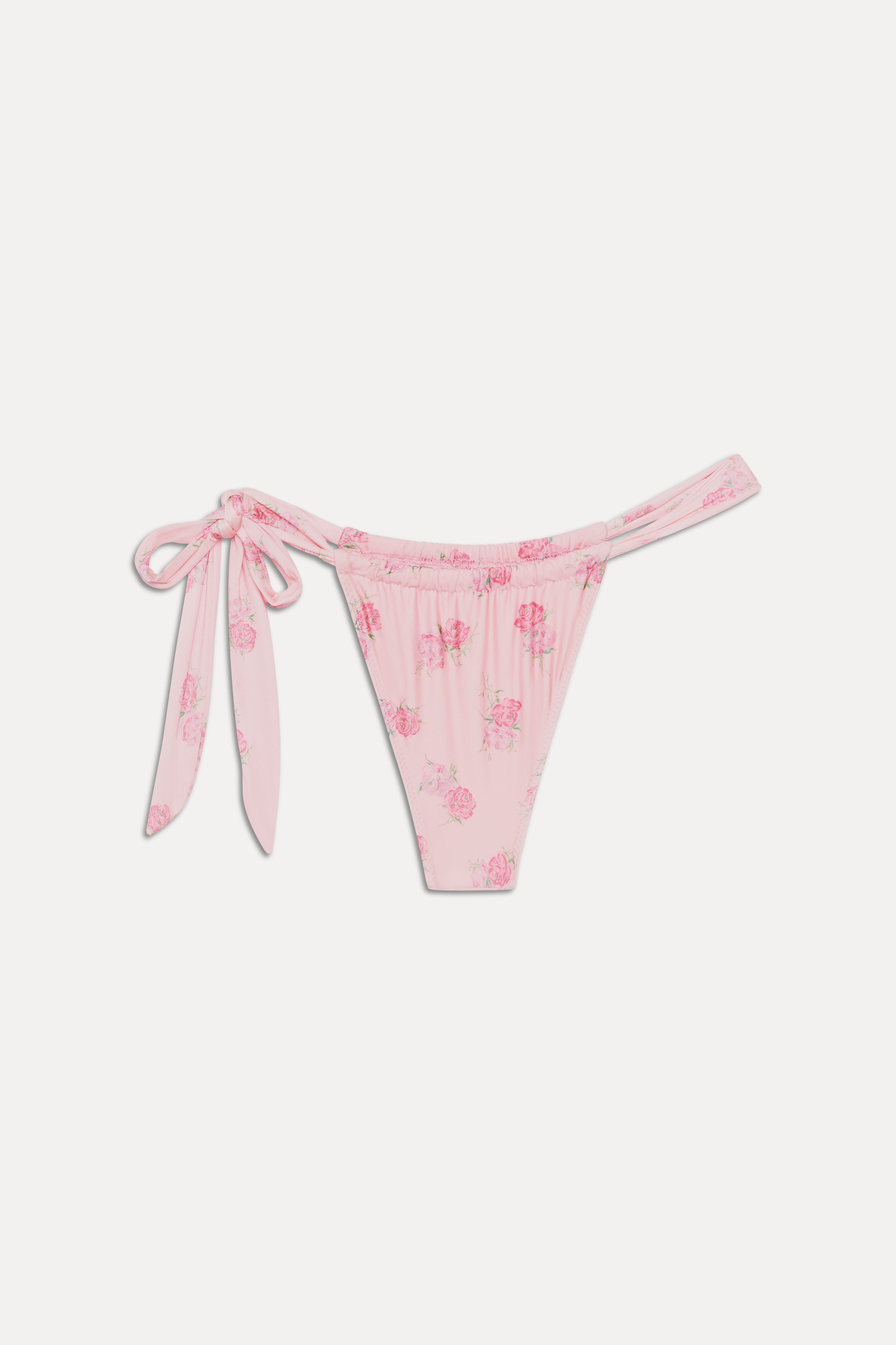 Kealy Cheeky Bikini Bottom - Fresh Rose Frankies Bikinis Discount