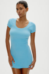Haze Knit Mini Dress - Blue Vanilla Frankies Bikinis Online Shop