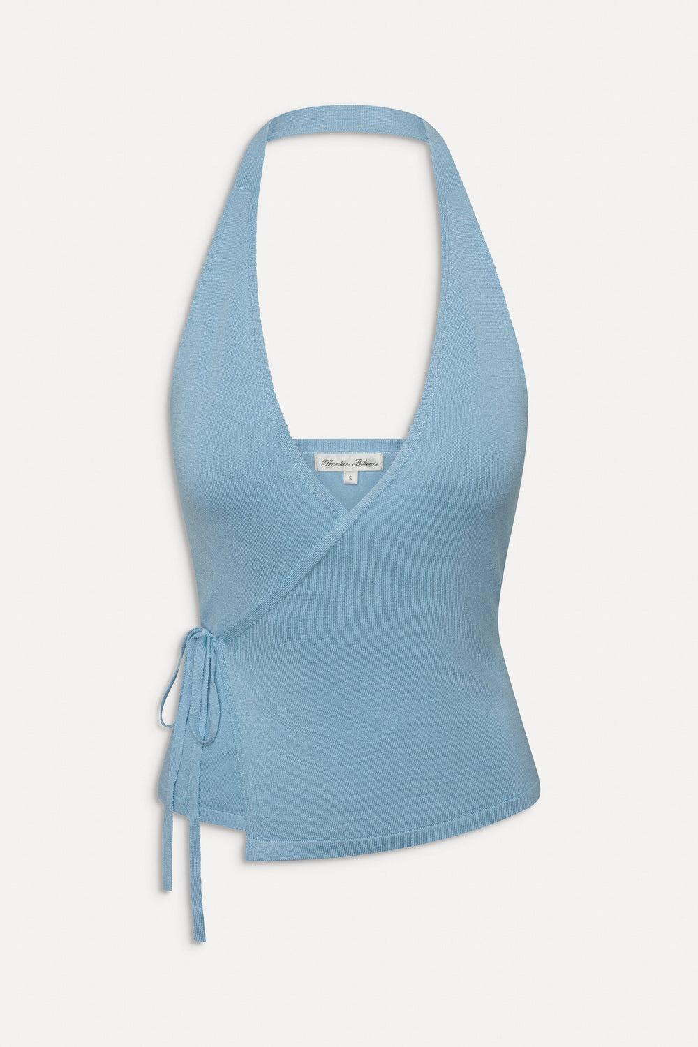 Lullaby Halter Wrap Top - Blue Vanilla Frankies Bikinis For Sale