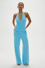 Lullaby Halter Wrap Top - Blue Vanilla Frankies Bikinis For Sale