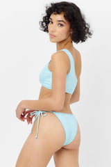 Barb Iridescent One Shoulder Bikini Top - Cloud Chaser Frankies Bikinis Outlet
