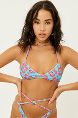 Syd Terry Wrap Bikini Bottom - Blue Magic Frankies Bikinis Online
