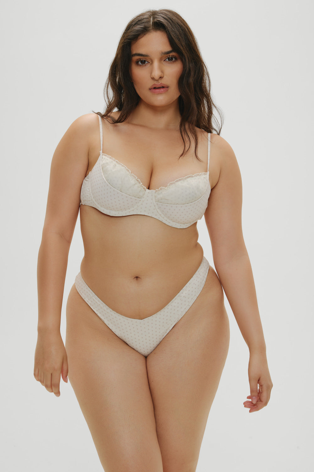 x Khy Enzo Cheeky Bikini Bottom - Pearl Dot Frankies Bikinis Online