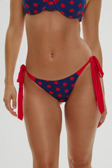 x Khy Mackenzie Skimpy Bikini Bottom - Strawberry Dot Frankies Bikinis Outlet